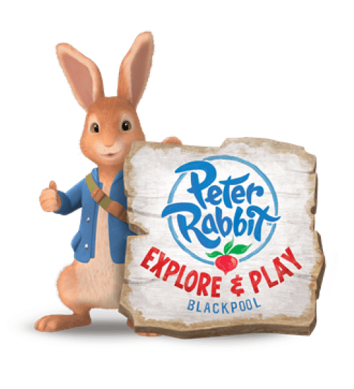 Peter Rabbit สำรวจและเล่นโลโก้แบล็คพูล