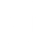 White TikTok icon featuring a stylized musical note on a transparent background.